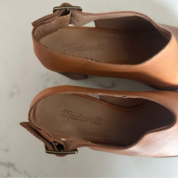 Madewell The Cary Sandal Open Toe Brown Leather Mules Size 9- SH19 - Picture 8 of 11